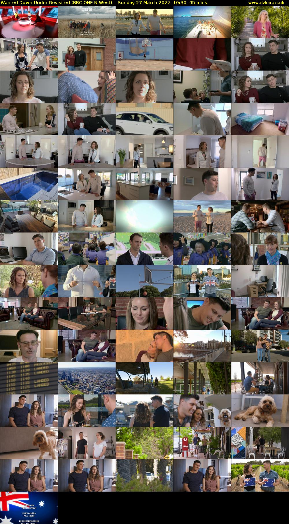 Wanted Down Under Revisited (BBC ONE N West) Sunday 27 March 2022 10:30 - 11:15