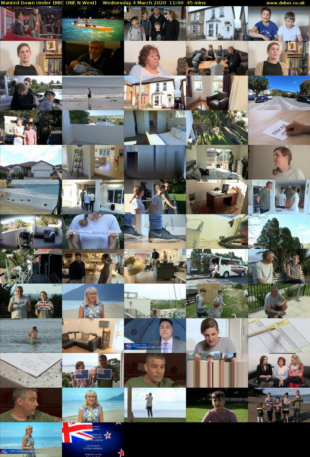 Wanted Down Under (BBC ONE N West) Wednesday 4 March 2020 11:00 - 11:45