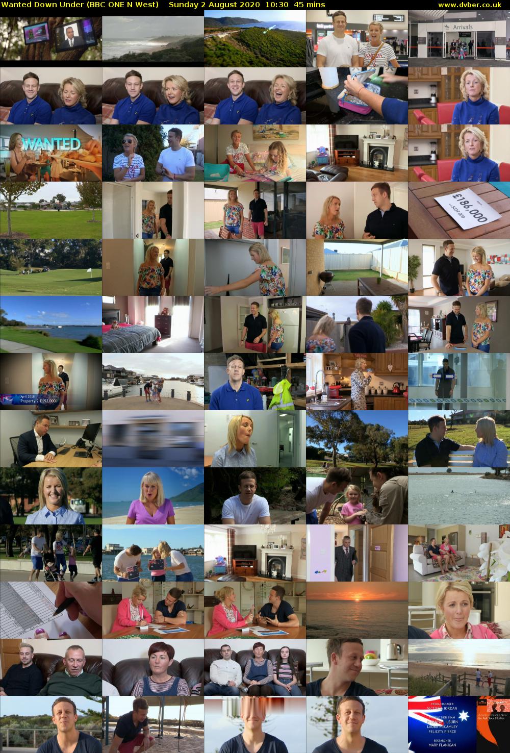 Wanted Down Under (BBC ONE N West) Sunday 2 August 2020 10:30 - 11:15