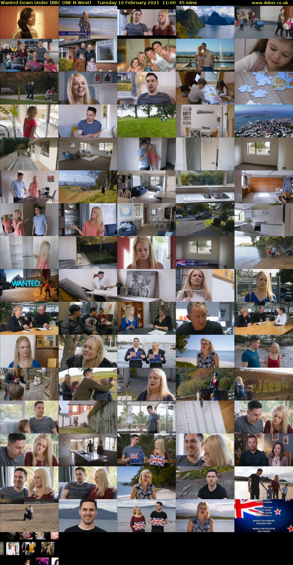 Wanted Down Under (BBC ONE N West) Tuesday 16 February 2021 11:00 - 11:45