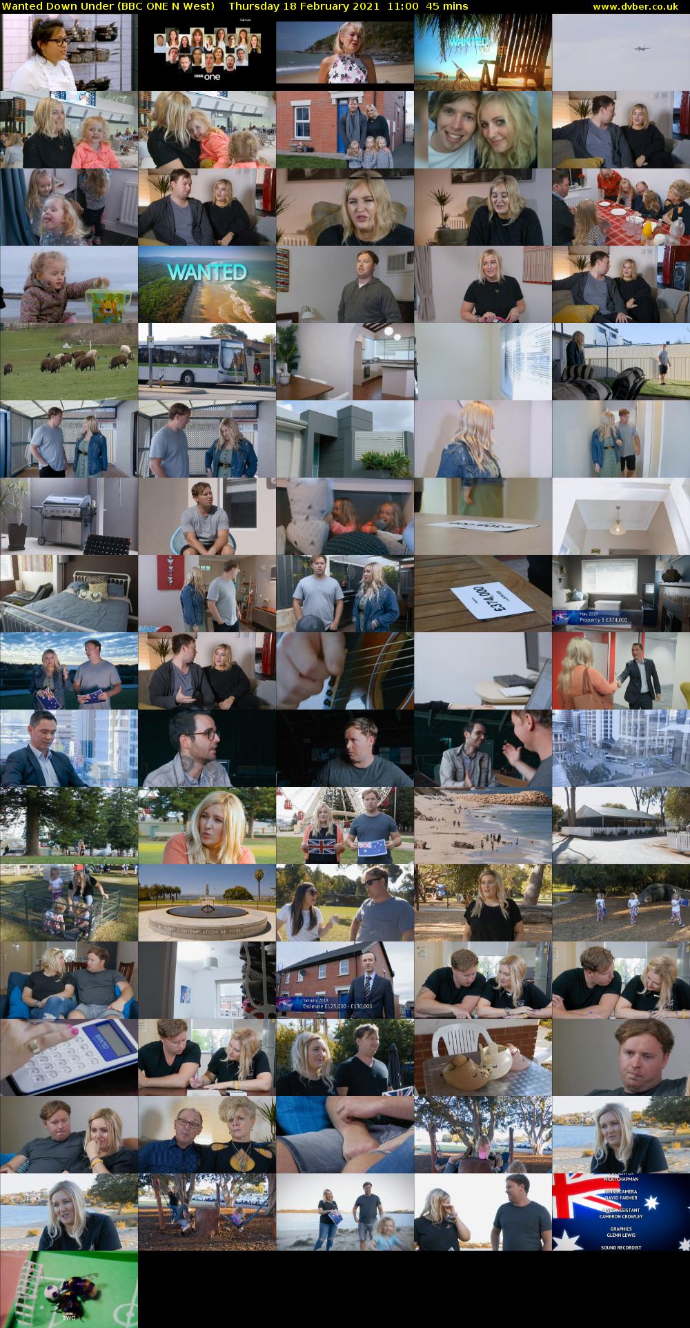 Wanted Down Under (BBC ONE N West) Thursday 18 February 2021 11:00 - 11:45