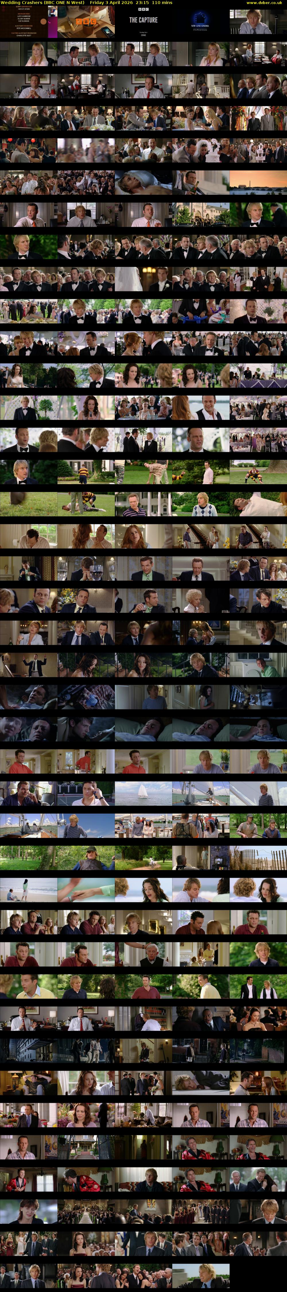 Wedding Crashers (BBC ONE N West) Friday 3 April 2026 23:15 - 01:05