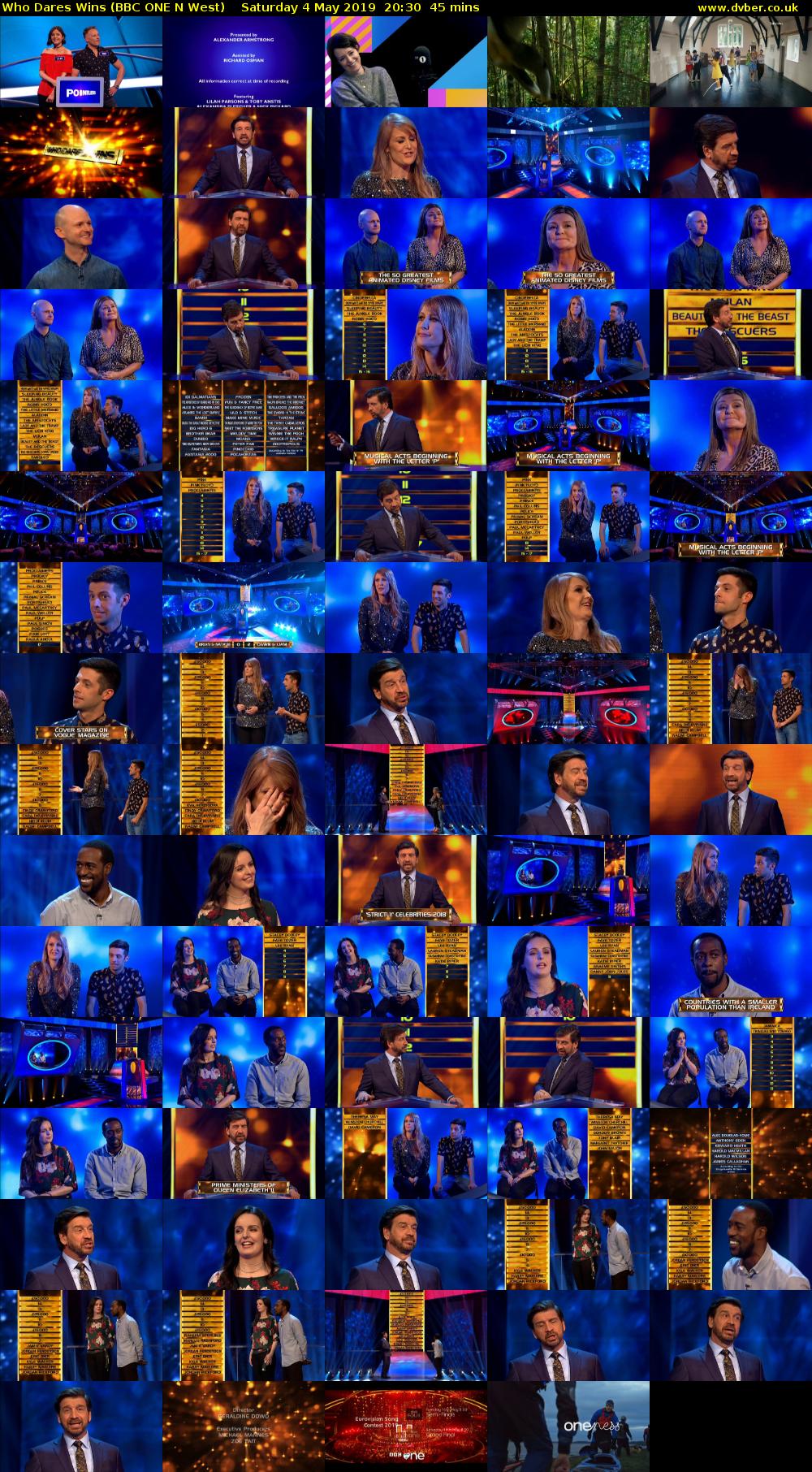 Who Dares Wins (BBC ONE N West) Saturday 4 May 2019 20:30 - 21:15