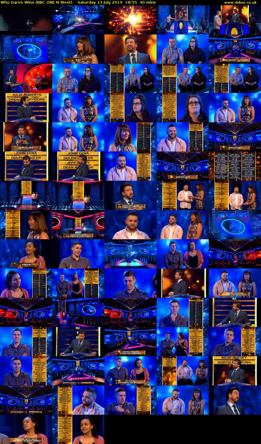 Who Dares Wins (BBC ONE N West) Saturday 13 July 2019 18:55 - 19:35
