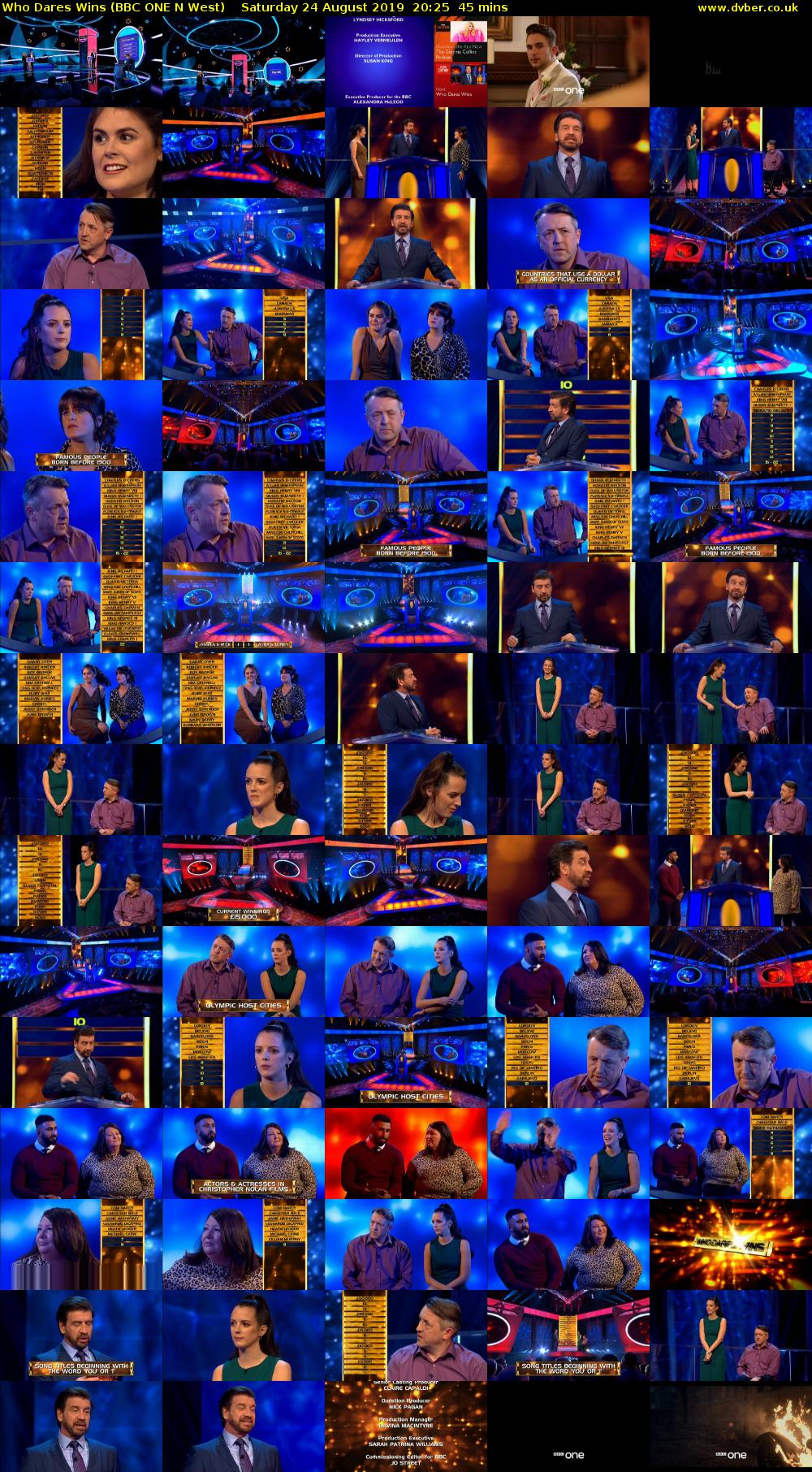 Who Dares Wins (BBC ONE N West) Saturday 24 August 2019 20:25 - 21:10
