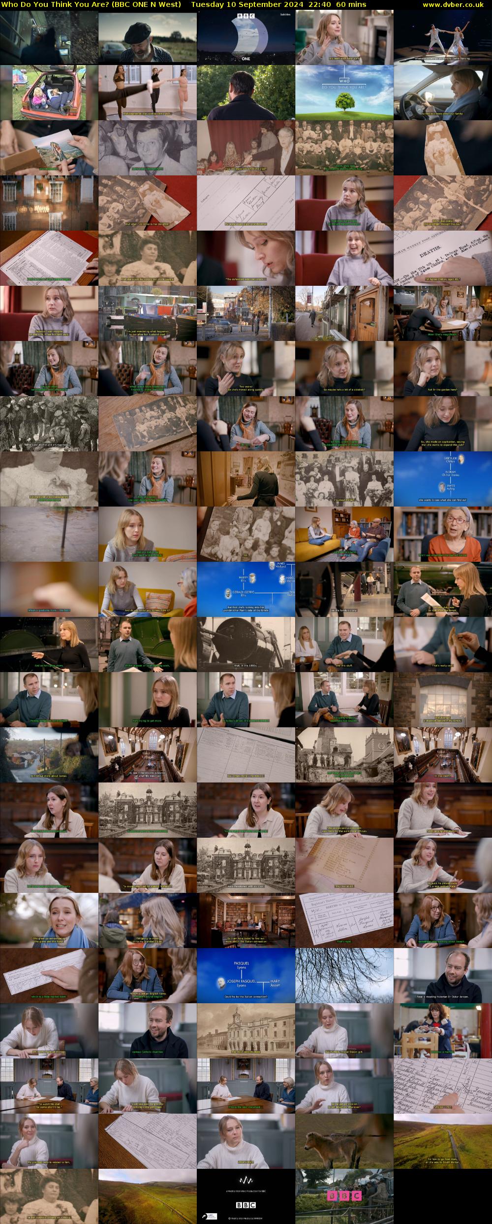 Who Do You Think You Are? (BBC ONE N West) Tuesday 10 September 2024 22:40 - 23:40