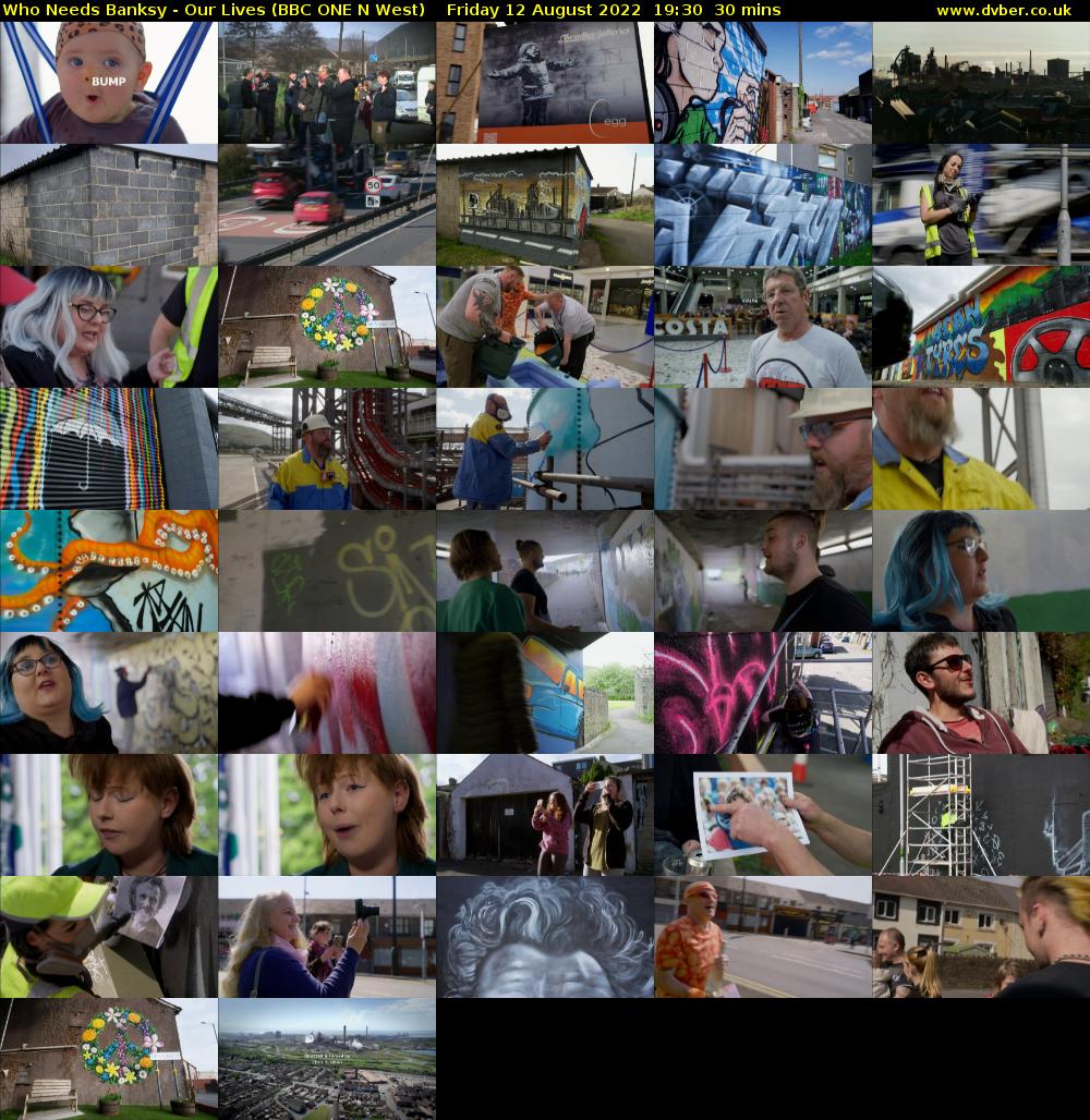 Who Needs Banksy - Our Lives (BBC ONE N West) Friday 12 August 2022 19:30 - 20:00