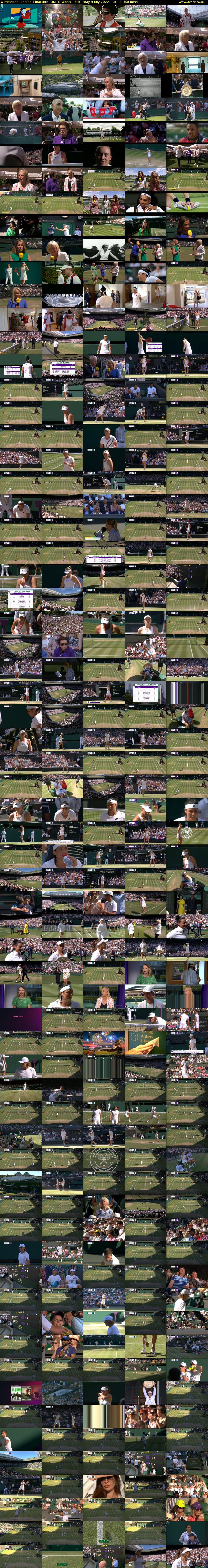 Wimbledon: Ladies' Final (BBC ONE N West) Saturday 9 July 2022 13:00 - 19:00