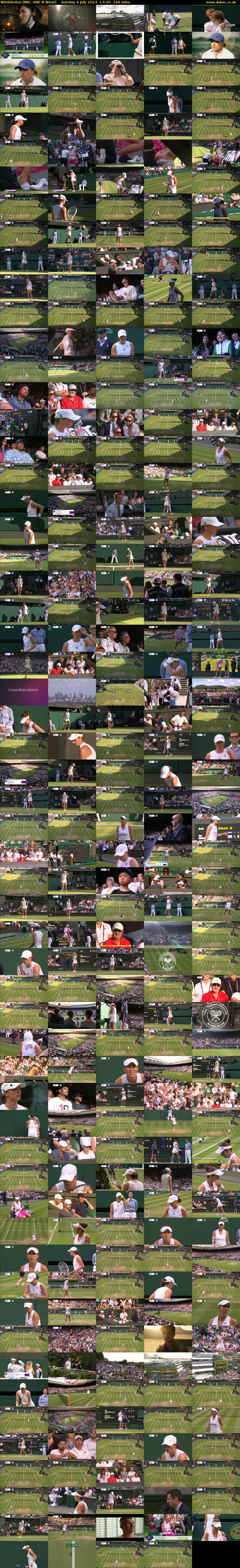 Wimbledon (BBC ONE N West) Sunday 9 July 2023 17:20 - 20:00