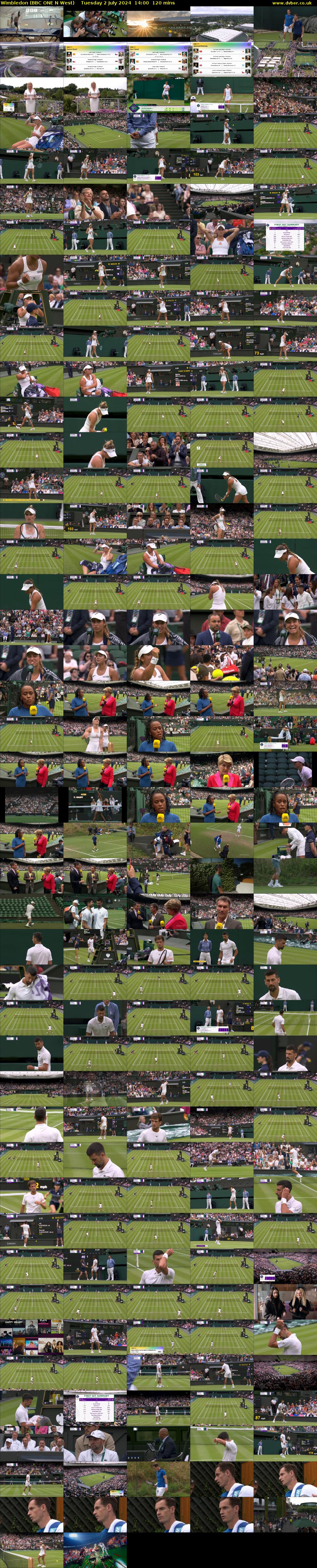 Wimbledon (BBC ONE N West) Tuesday 2 July 2024 14:00 - 16:00