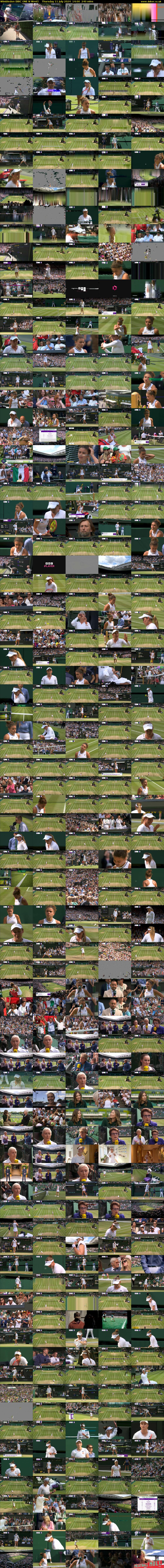 Wimbledon (BBC ONE N West) Thursday 11 July 2024 14:00 - 18:00