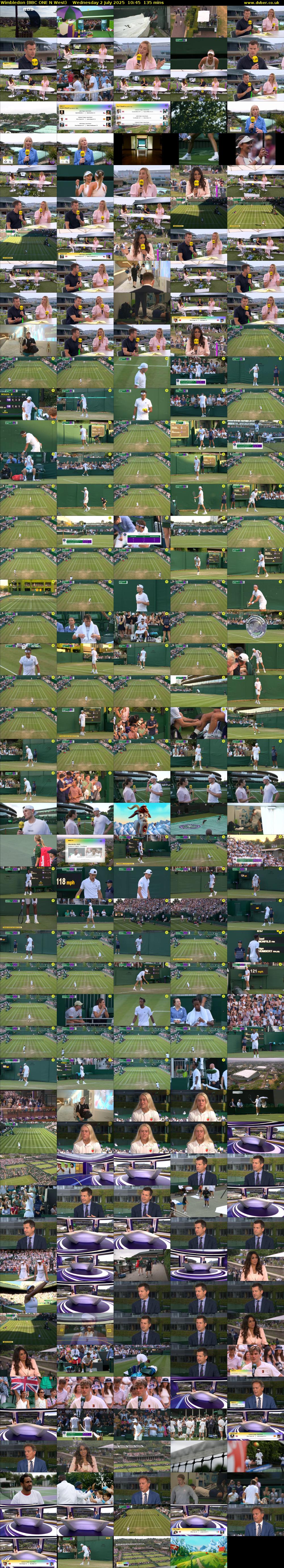 Wimbledon (BBC ONE N West) Wednesday 2 July 2025 10:45 - 13:00