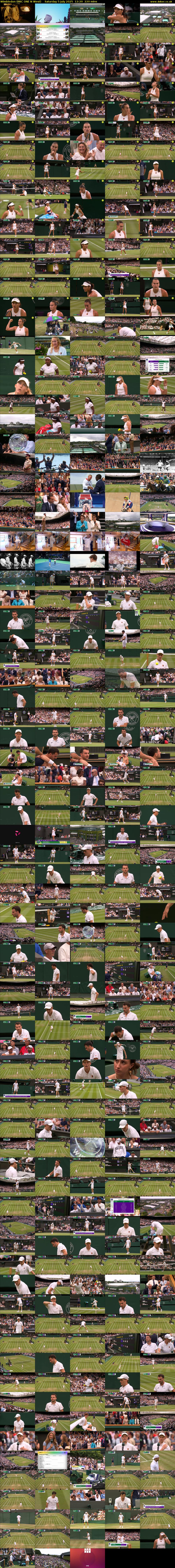 Wimbledon (BBC ONE N West) Saturday 5 July 2025 12:20 - 16:00