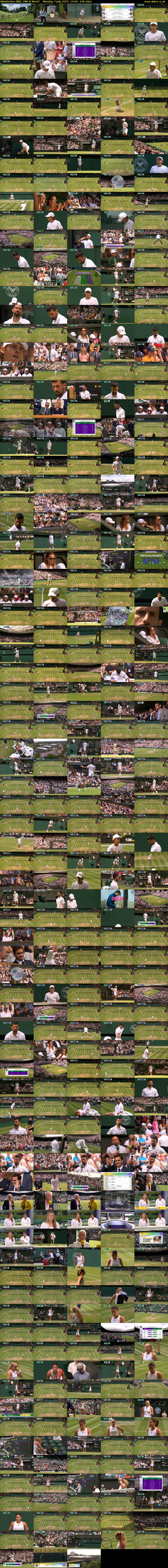Wimbledon (BBC ONE N West) Monday 7 July 2025 14:00 - 18:00