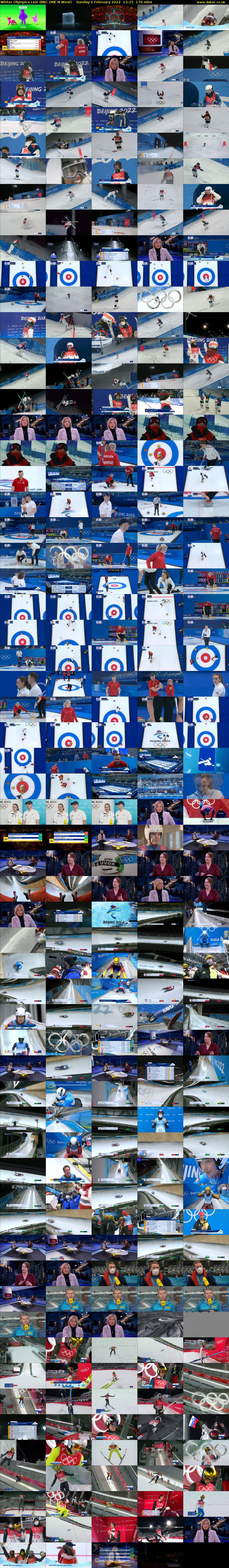 Winter Olympics Live (BBC ONE N West) Sunday 6 February 2022 12:15 - 15:05