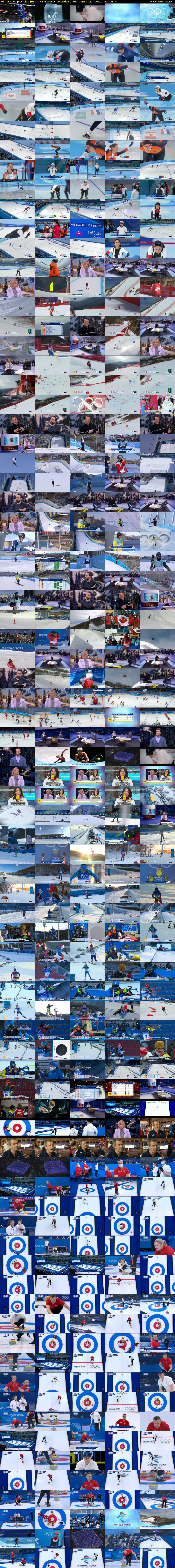 Winter Olympics Live (BBC ONE N West) Monday 7 February 2022 09:15 - 13:00