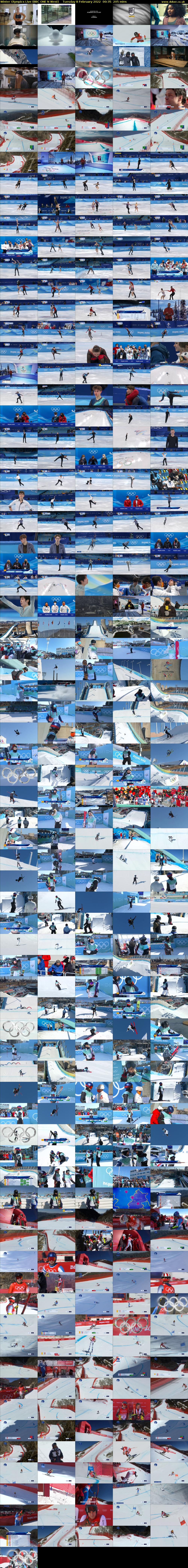 Winter Olympics Live (BBC ONE N West) Tuesday 8 February 2022 00:35 - 04:00
