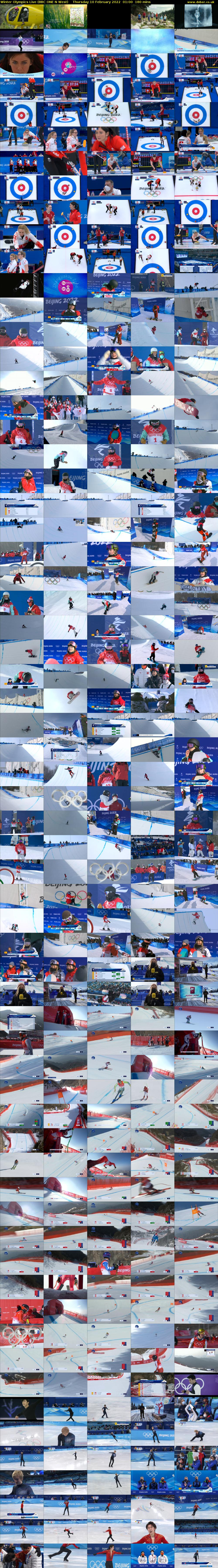 Winter Olympics Live (BBC ONE N West) Thursday 10 February 2022 01:00 - 04:00