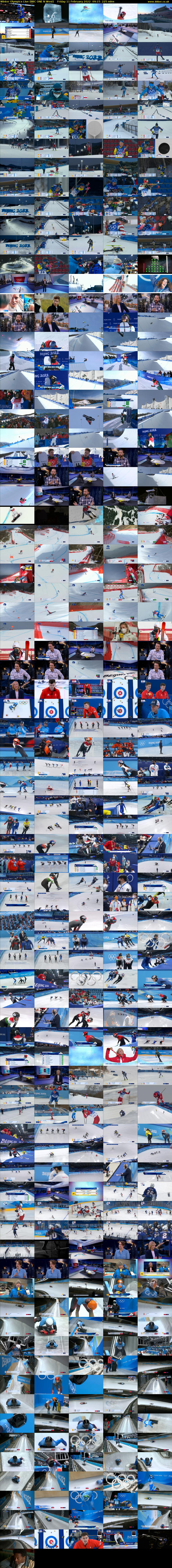 Winter Olympics Live (BBC ONE N West) Friday 11 February 2022 09:15 - 13:00