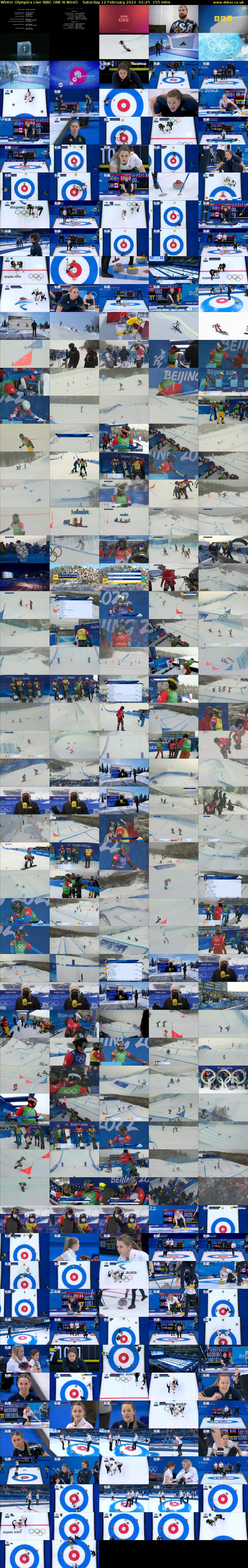 Winter Olympics Live (BBC ONE N West) Saturday 12 February 2022 01:25 - 04:00
