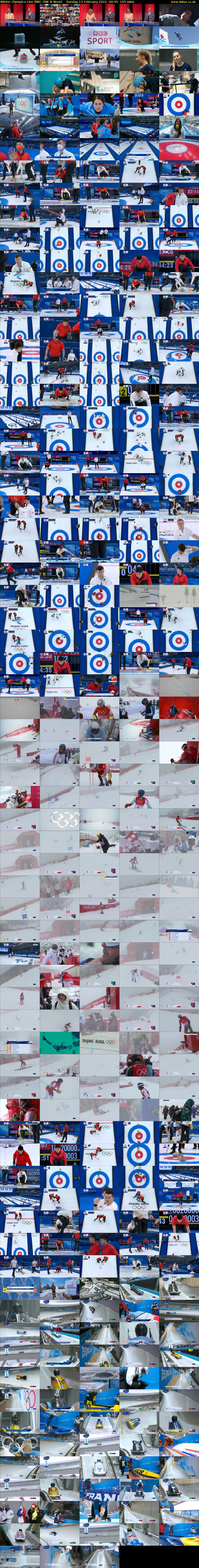 Winter Olympics Live (BBC ONE N West) Sunday 13 February 2022 00:45 - 04:00
