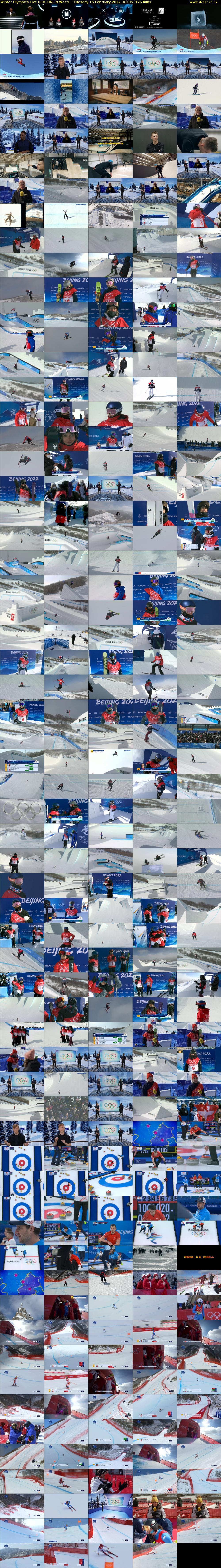 Winter Olympics Live (BBC ONE N West) Tuesday 15 February 2022 01:05 - 04:00