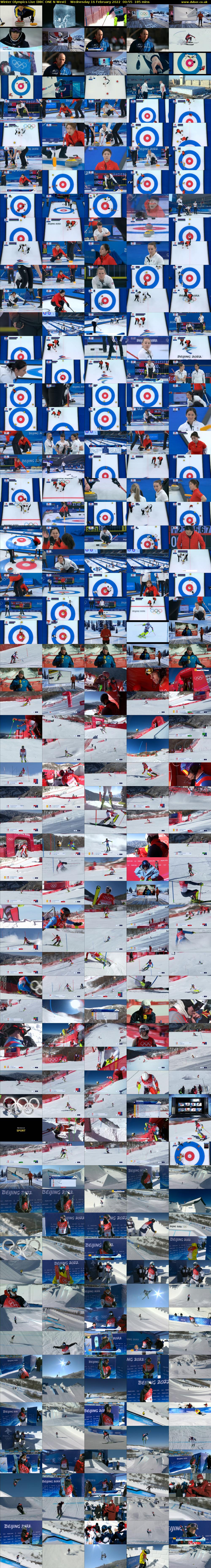 Winter Olympics Live (BBC ONE N West) Wednesday 16 February 2022 00:55 - 04:00