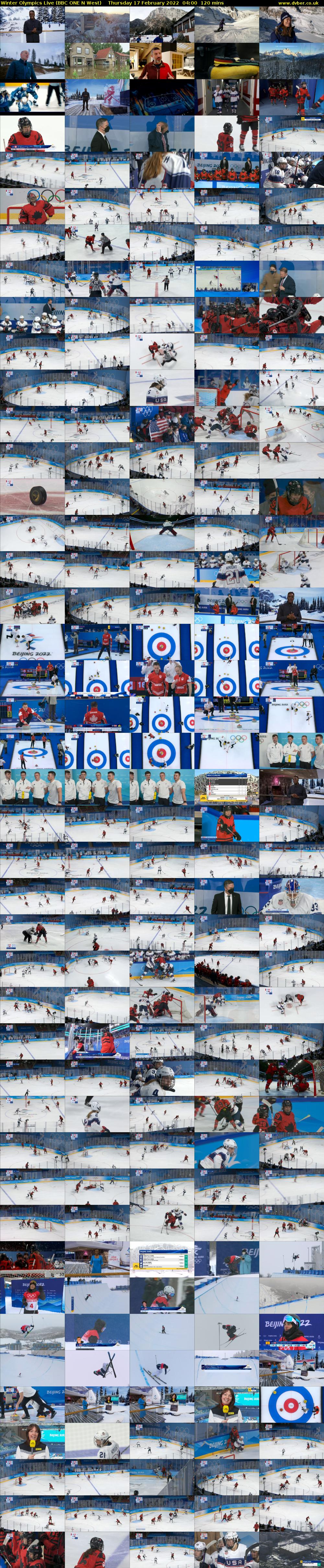 Winter Olympics Live (BBC ONE N West) Thursday 17 February 2022 04:00 - 06:00