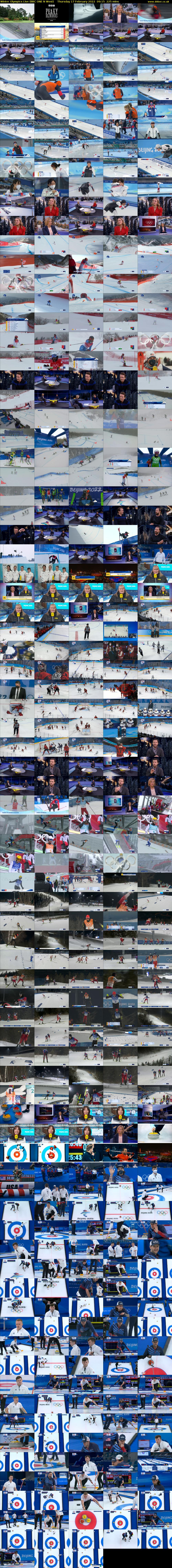 Winter Olympics Live (BBC ONE N West) Thursday 17 February 2022 09:15 - 13:00