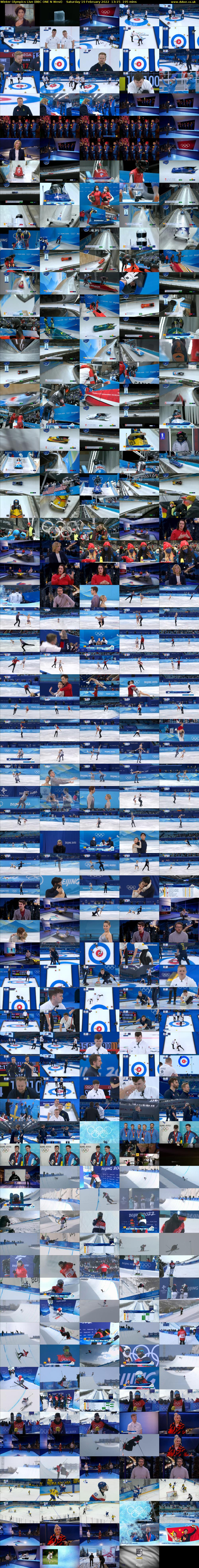 Winter Olympics Live (BBC ONE N West) Saturday 19 February 2022 13:15 - 16:30