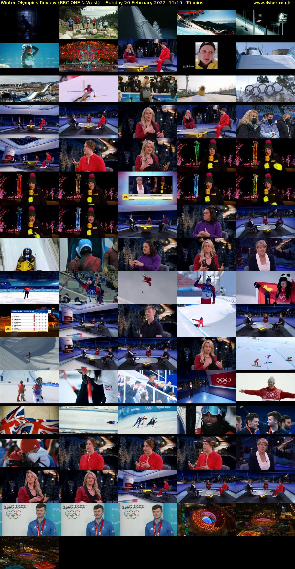 Winter Olympics Review (BBC ONE N West) Sunday 20 February 2022 11:15 - 12:00