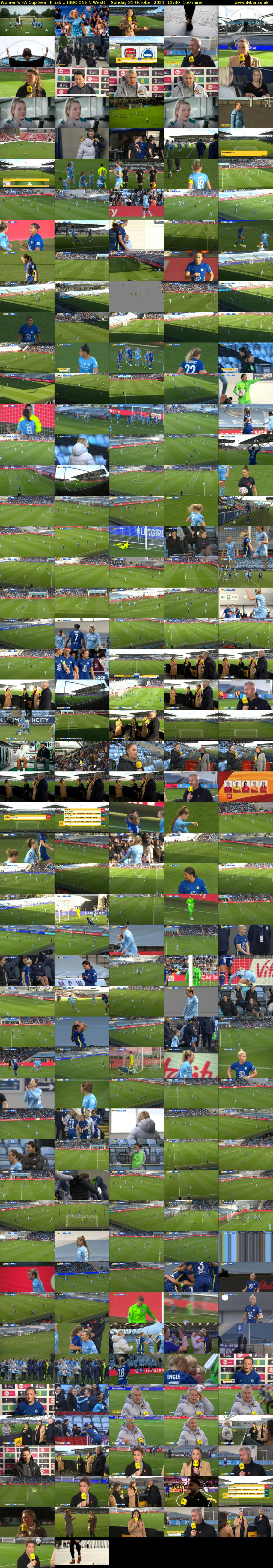 Women's FA Cup Semi Final:... (BBC ONE N West) Sunday 31 October 2021 12:30 - 15:00