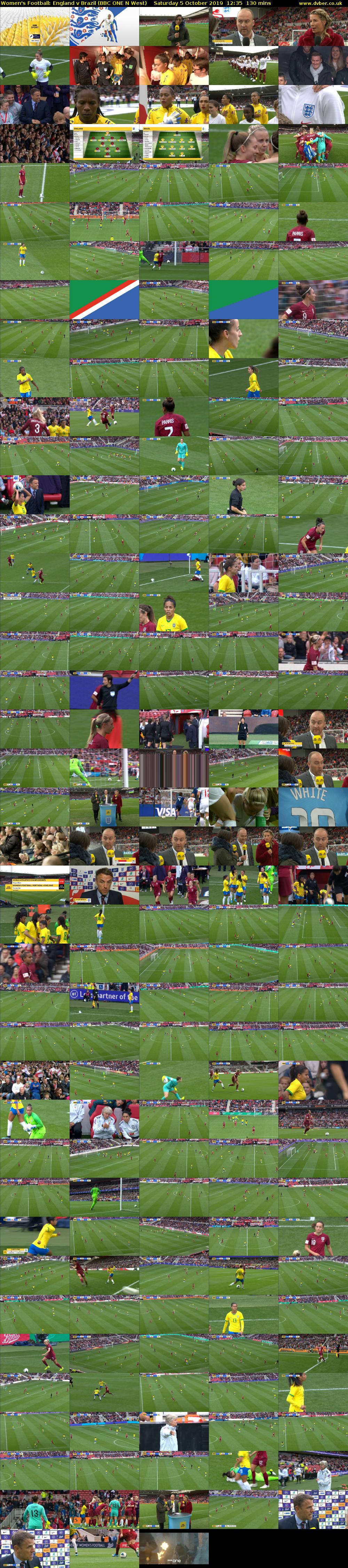 Women's Football: England v Brazil (BBC ONE N West) Saturday 5 October 2019 12:35 - 14:45