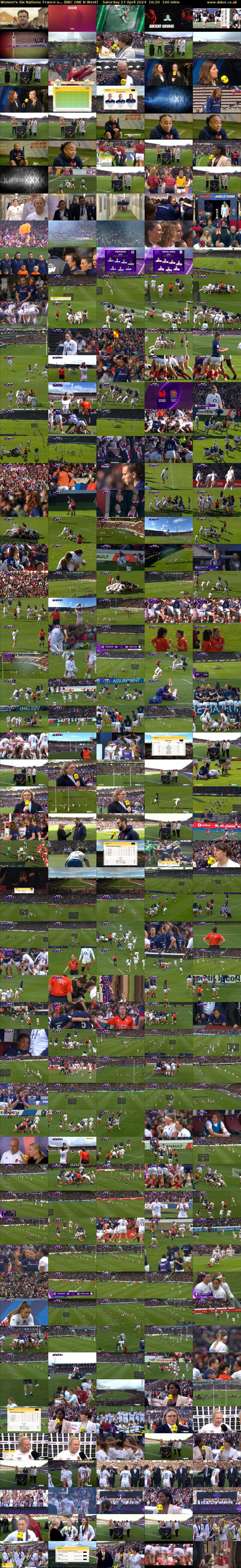 Women's Six Nations: France v... (BBC ONE N West) Saturday 27 April 2024 16:20 - 19:00