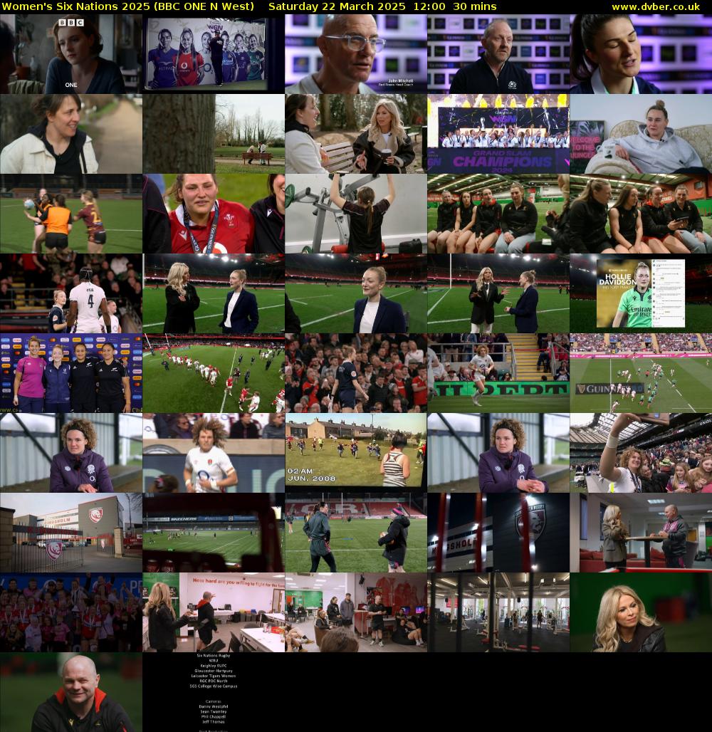 Women's Six Nations 2025 (BBC ONE N West) Saturday 22 March 2025 12:00 - 12:30