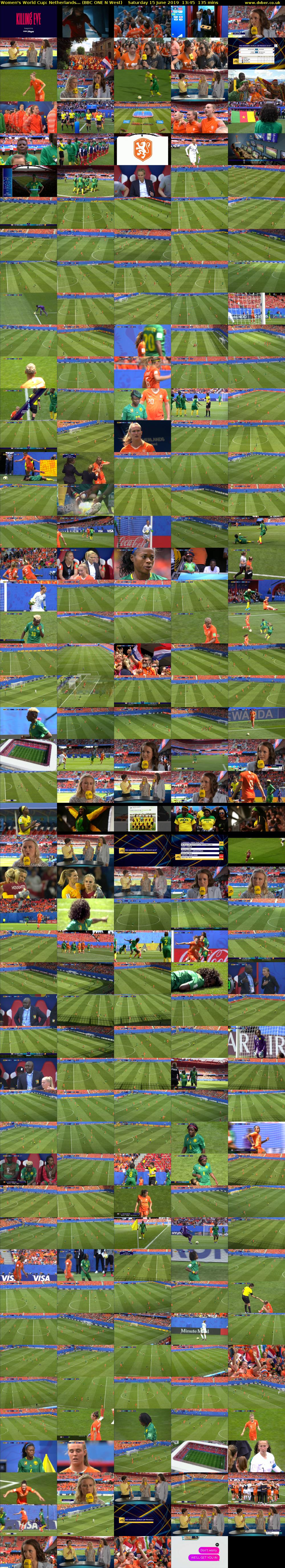 Women's World Cup: Netherlands... (BBC ONE N West) Saturday 15 June 2019 13:45 - 16:00