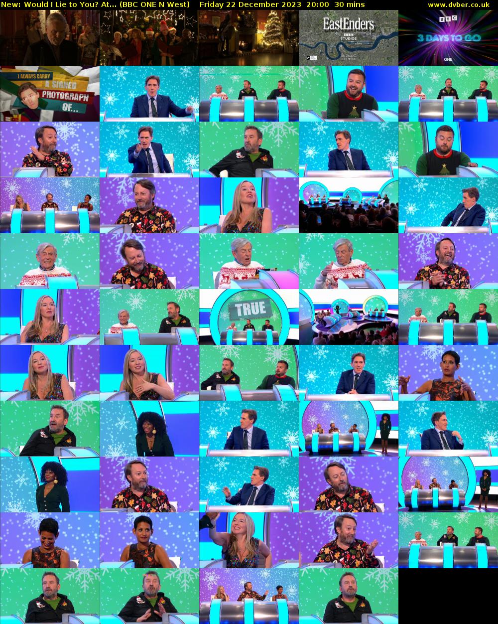 Would I Lie to You? At... (BBC ONE N West) Friday 22 December 2023 20:00 - 20:30