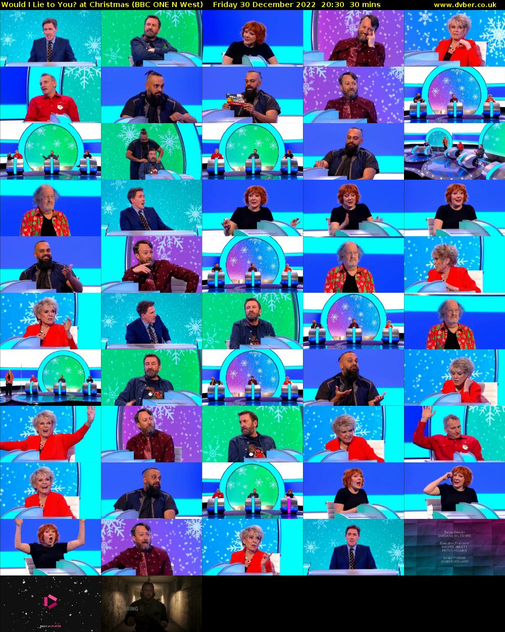 Would I Lie to You? At Christmas (BBC ONE N West) Friday 30 December 2022 20:30 - 21:00