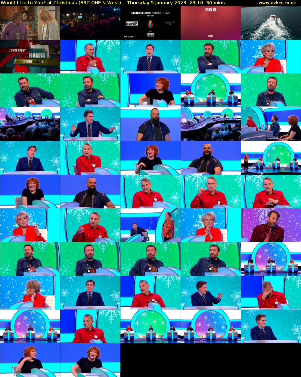 Would I Lie to You? At Christmas (BBC ONE N West) Thursday 5 January 2023 23:10 - 23:40