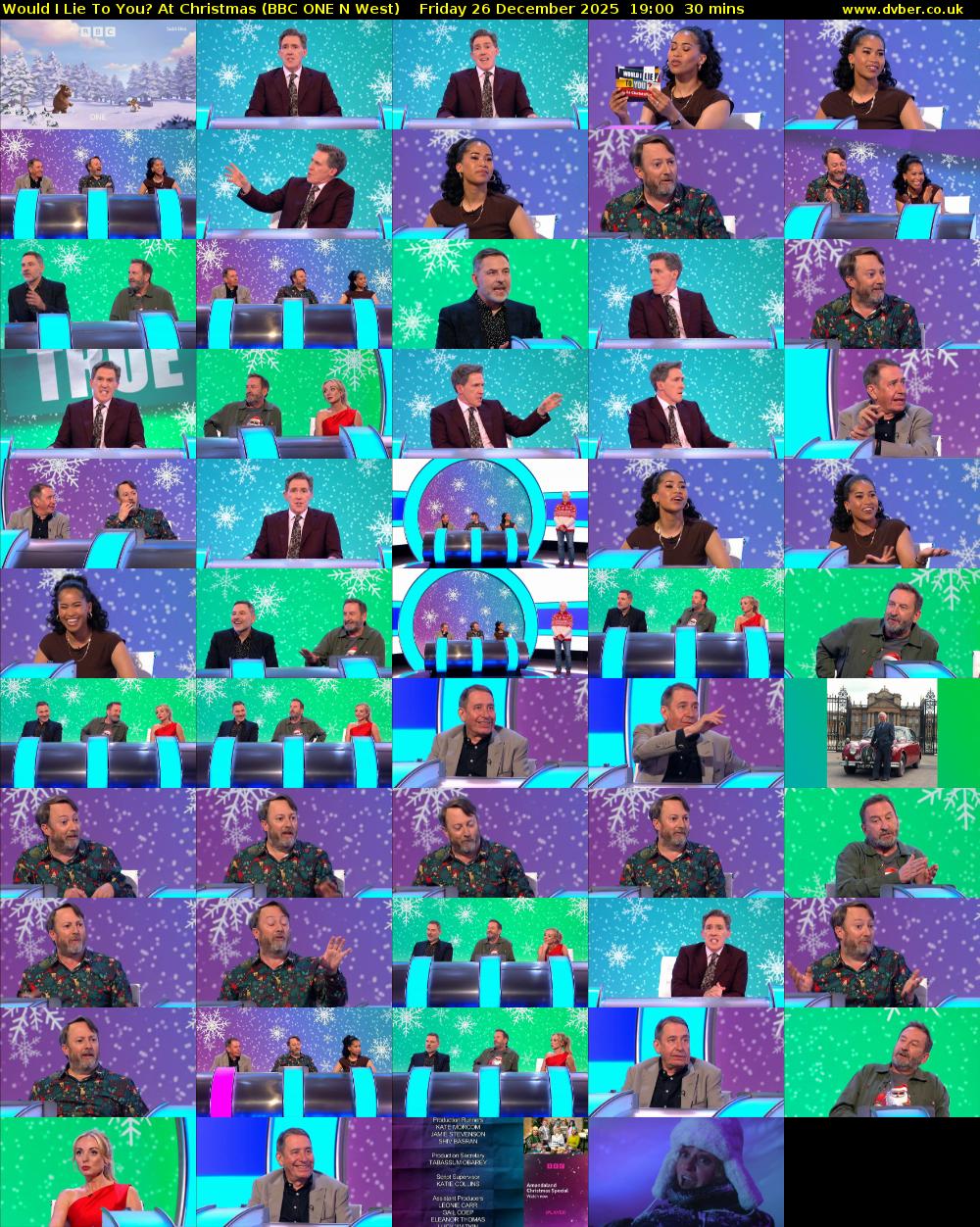 Would I Lie to You? At Christmas (BBC ONE N West) Friday 26 December 2025 19:00 - 19:30