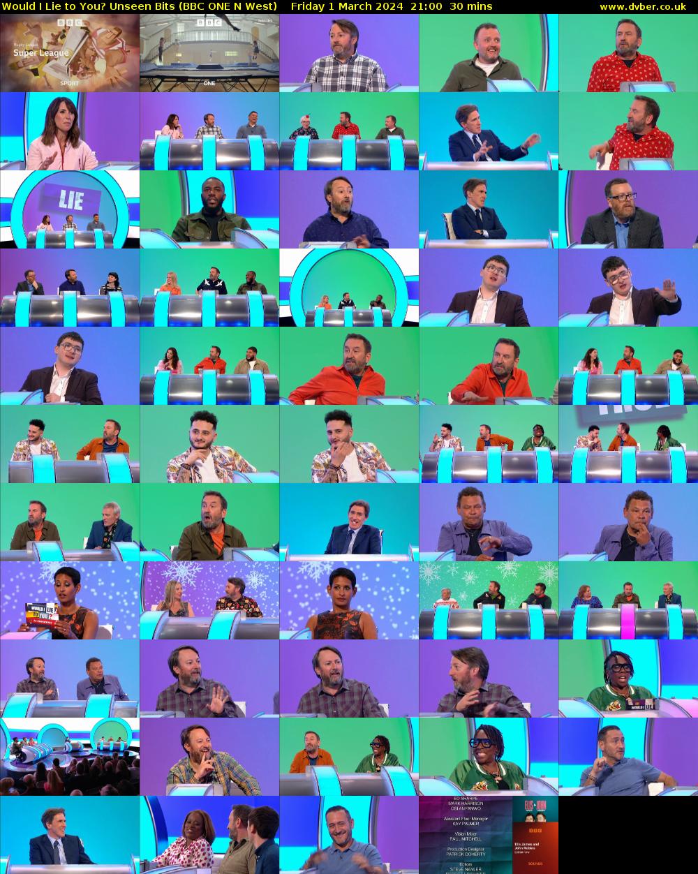 Would I Lie to You? Unseen Bits (BBC ONE N West) Friday 1 March 2024 21:00 - 21:30