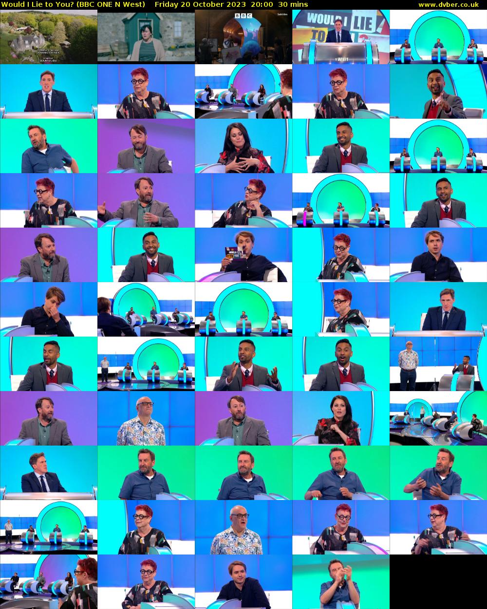 Would I Lie to You? (BBC ONE N West) Friday 20 October 2023 20:00 - 20:30