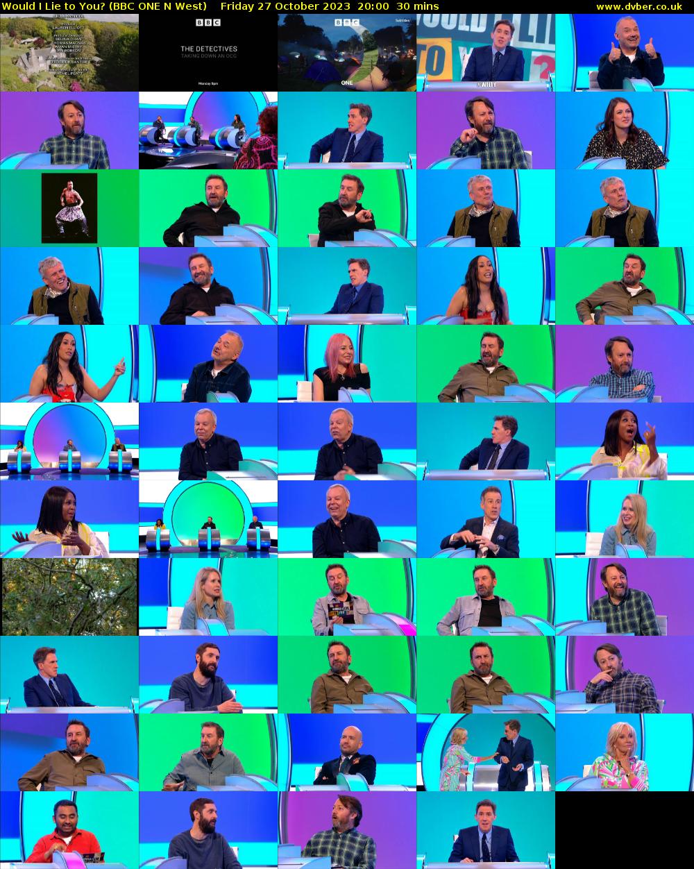 Would I Lie to You? (BBC ONE N West) Friday 27 October 2023 20:00 - 20:30