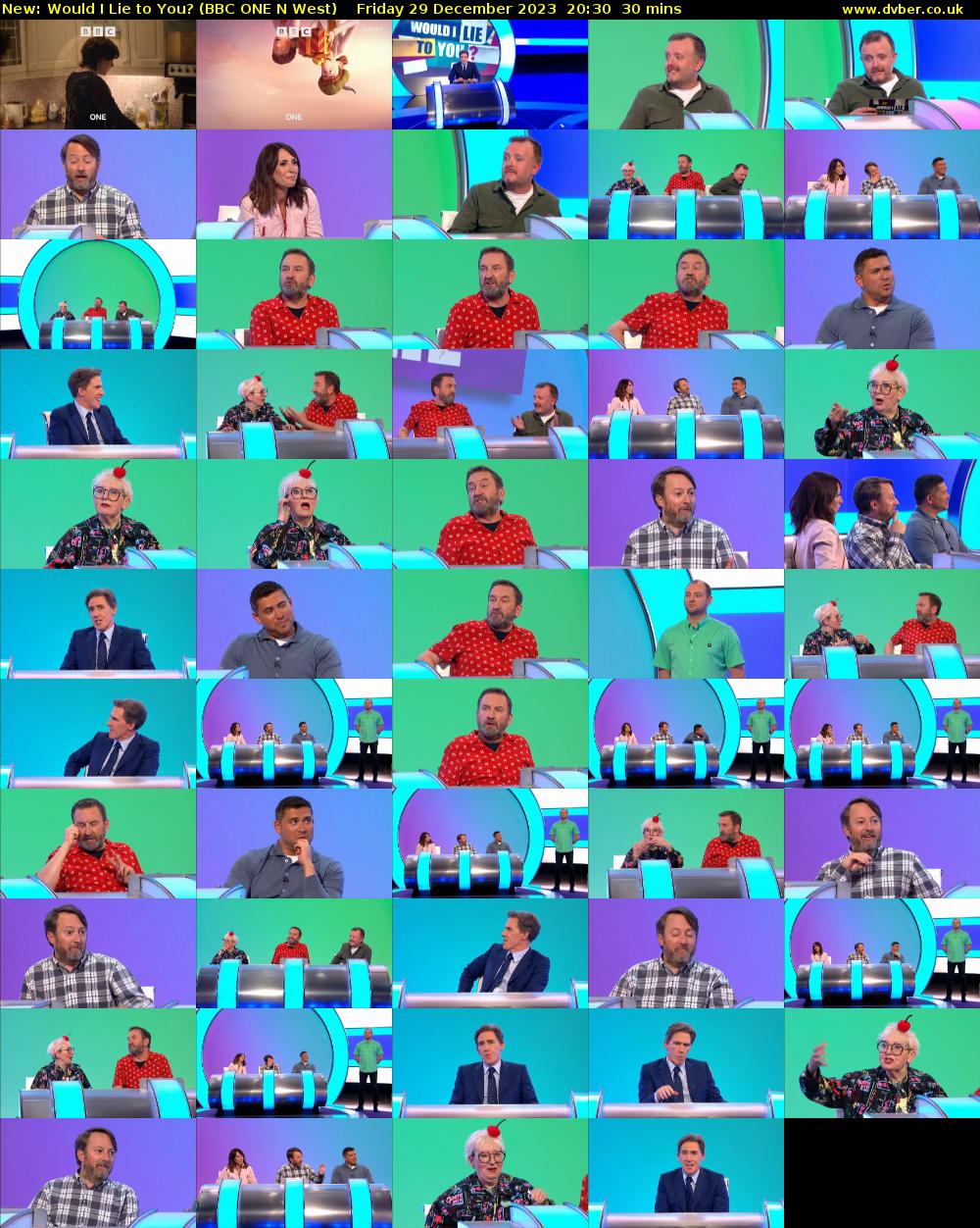 Would I Lie to You? (BBC ONE N West) Friday 29 December 2023 20:30 - 21:00