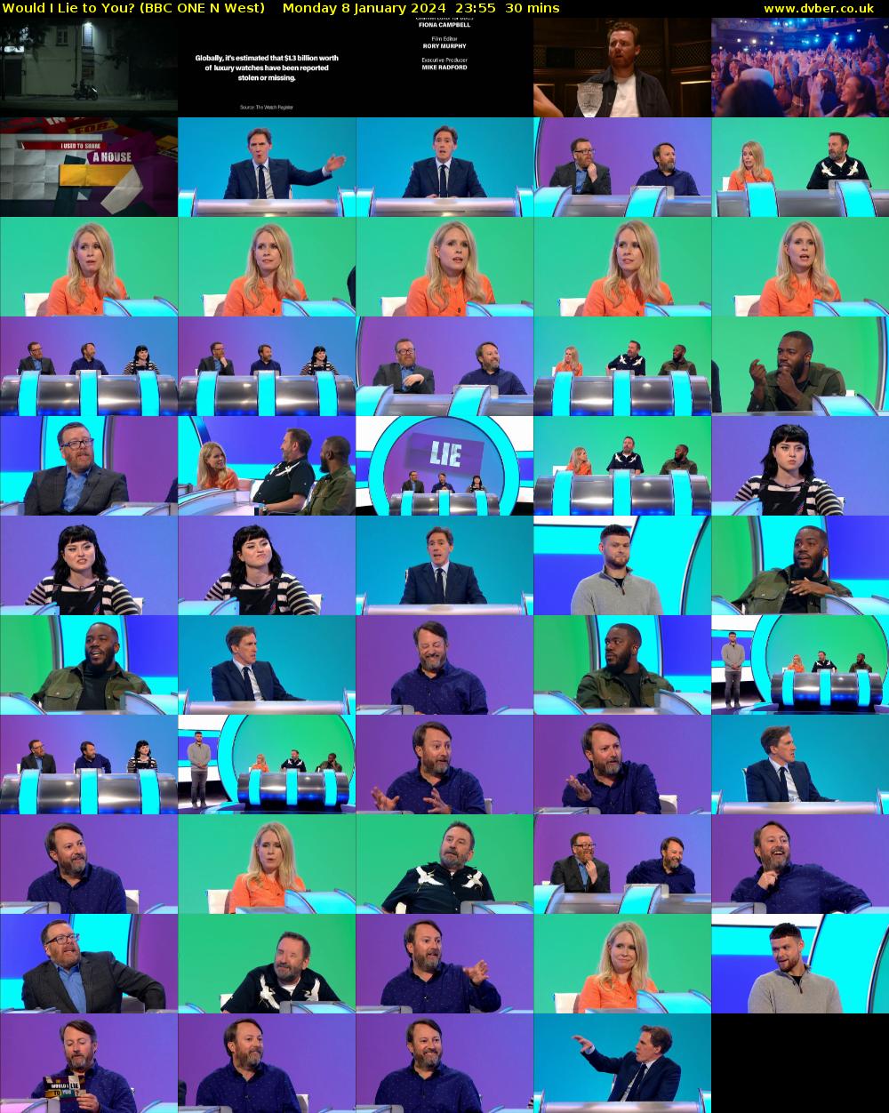 Would I Lie to You? (BBC ONE N West) Monday 8 January 2024 23:55 - 00:25