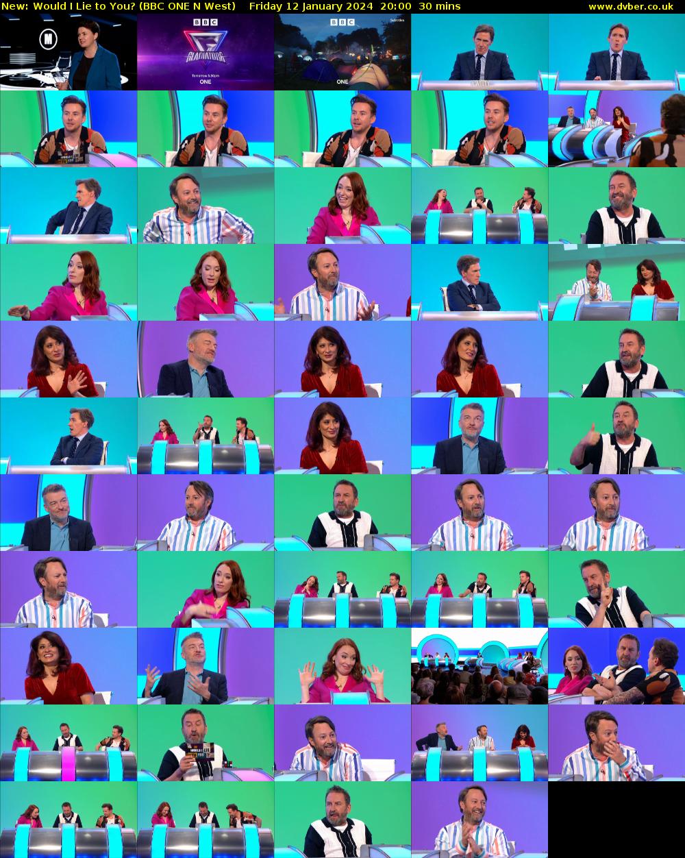 Would I Lie to You? (BBC ONE N West) Friday 12 January 2024 20:00 - 20:30