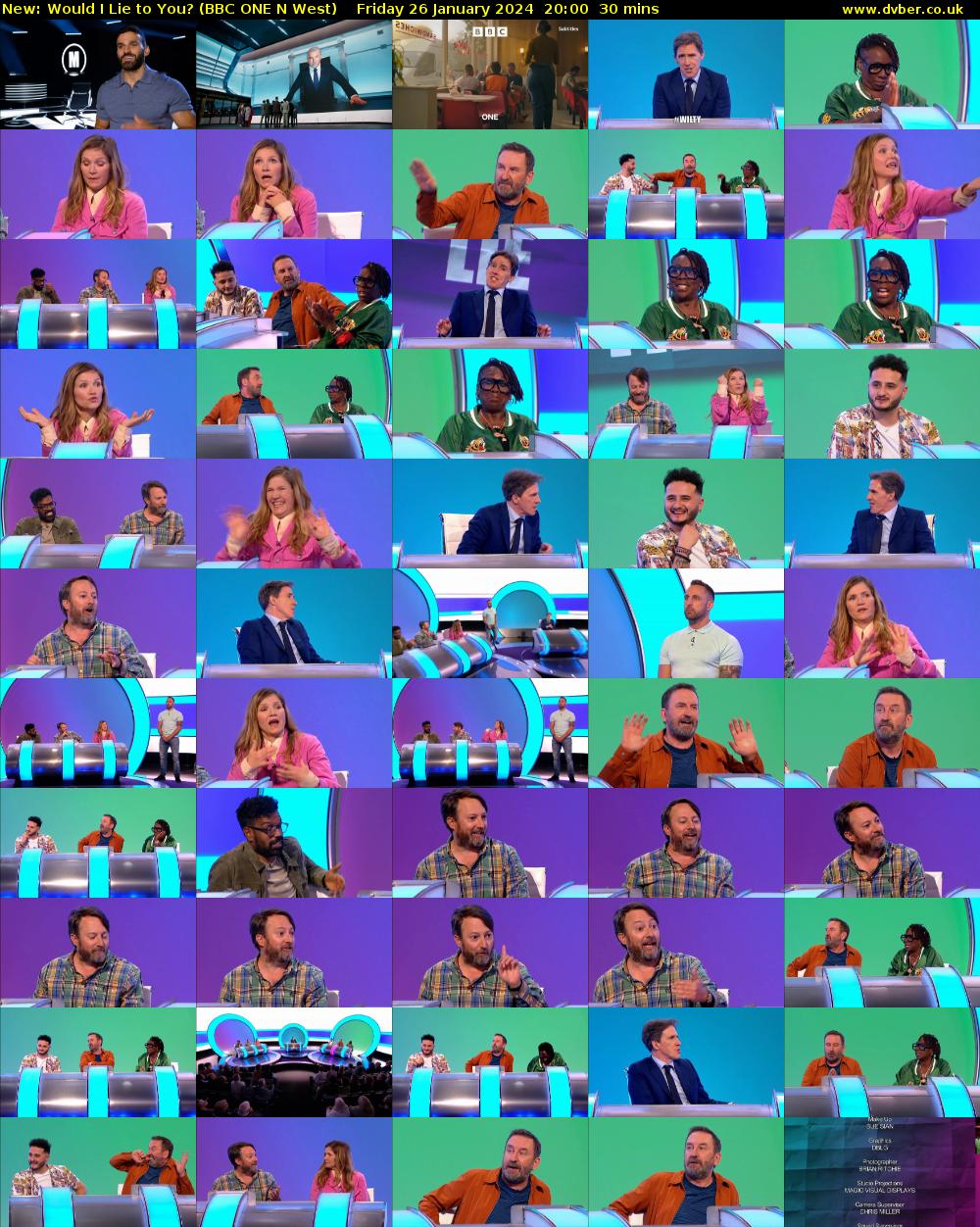 Would I Lie to You? (BBC ONE N West) Friday 26 January 2024 20:00 - 20:30