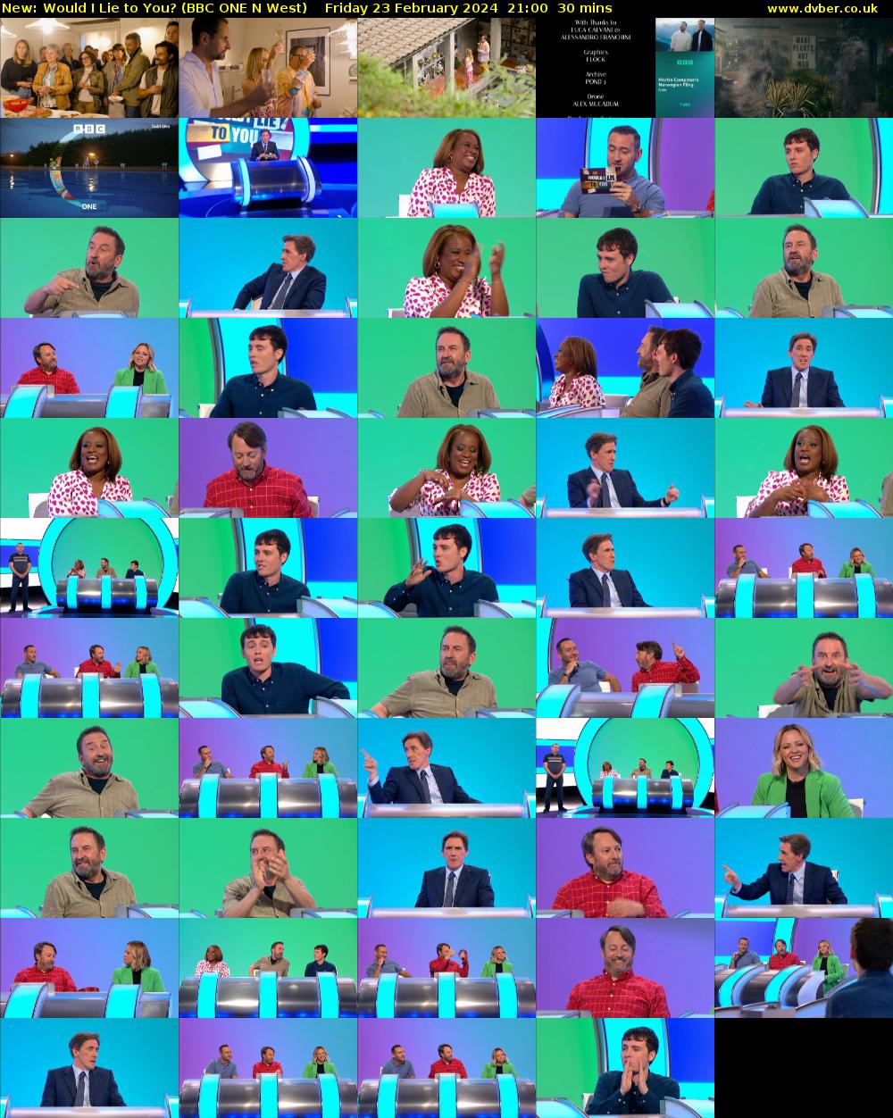 Would I Lie to You? (BBC ONE N West) Friday 23 February 2024 21:00 - 21:30