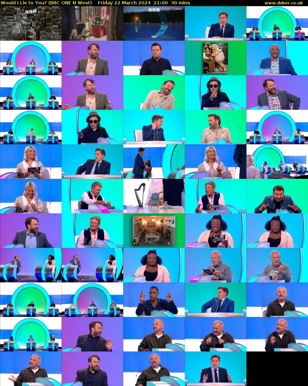 Would I Lie to You? (BBC ONE N West) Friday 22 March 2024 21:00 - 21:30