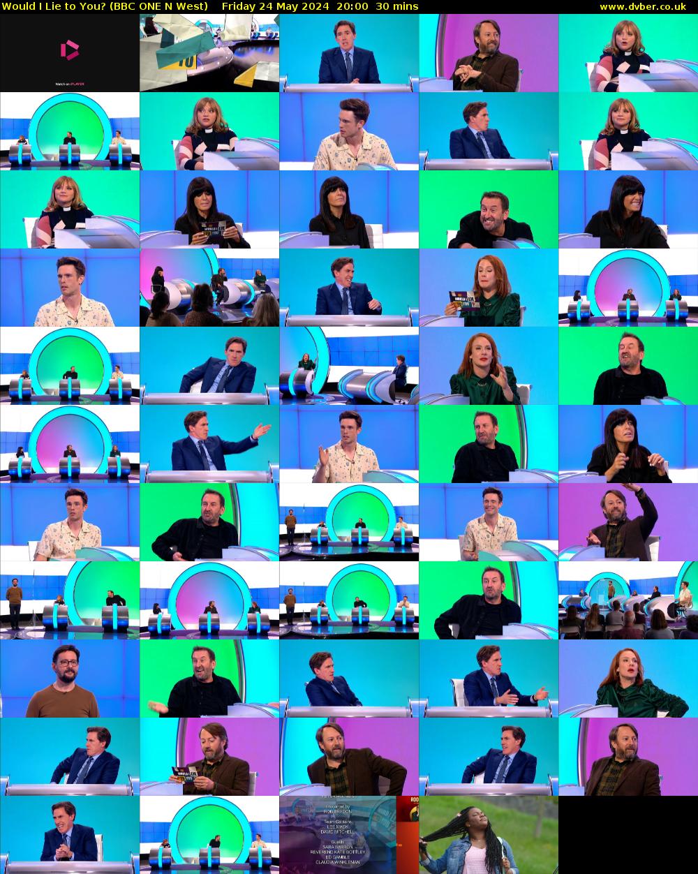 Would I Lie to You? (BBC ONE N West) Friday 24 May 2024 20:00 - 20:30